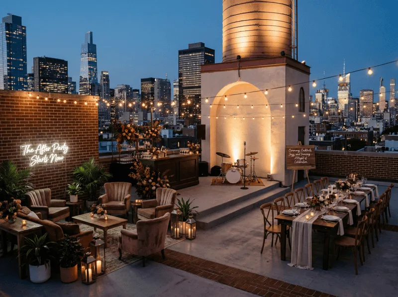 2027 wedding trends urban rooftop